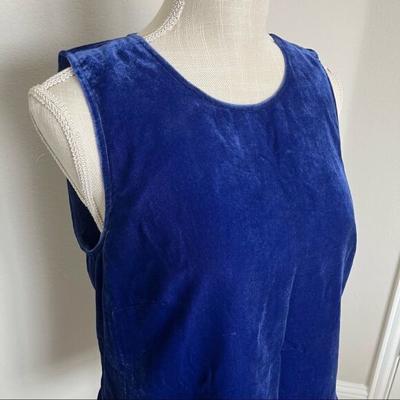 J. Crew Velvety Blue Sleevless Top Size 4 - Picture 5 of 7